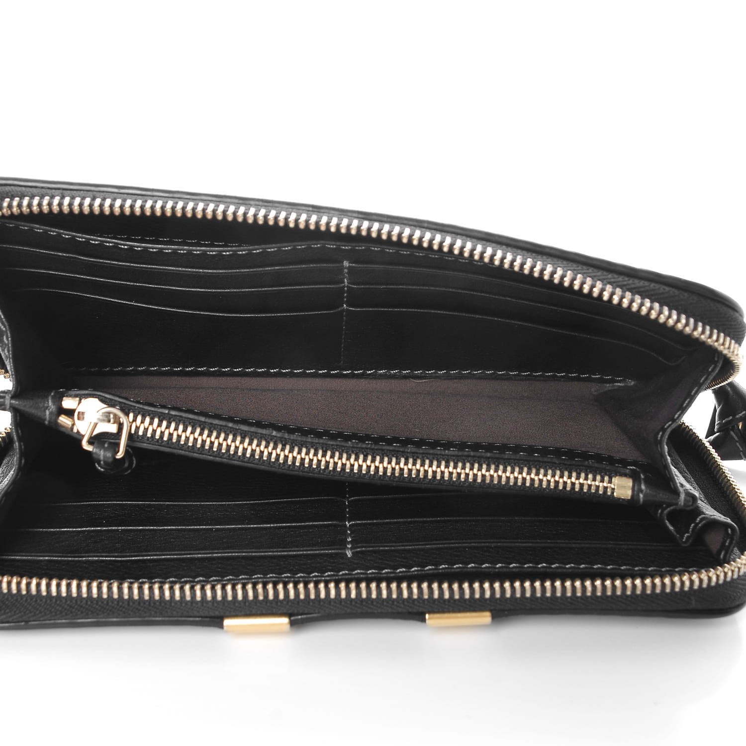 Chloe Grained Calfskin Marcie Long Zip Around Wallet Black 8 of 11