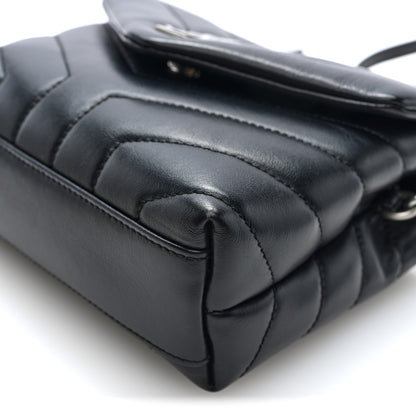 Saint Laurent Calfskin Y Quilted Monogram Toy Loulou Crossbody Bag Black 9 of 9
