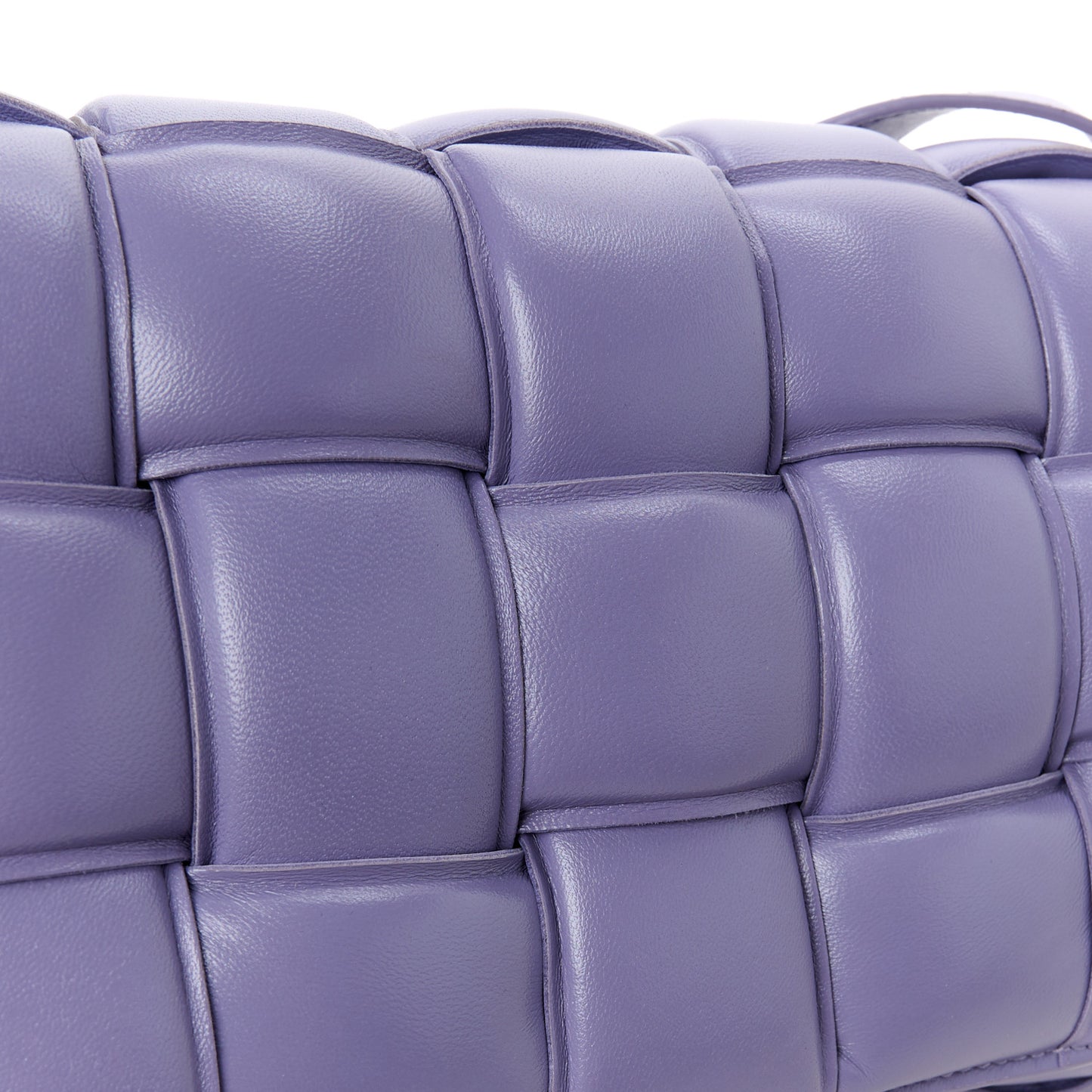 Nappa Maxi Intreccio Padded Cassette Crossbody Bag Lavender