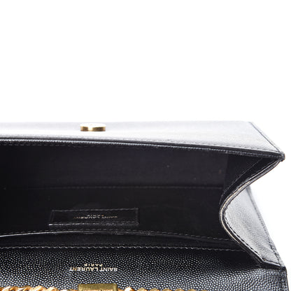 Saint Laurent Grain De Poudre Small Monogram Kate Satchel Black 4 of 9