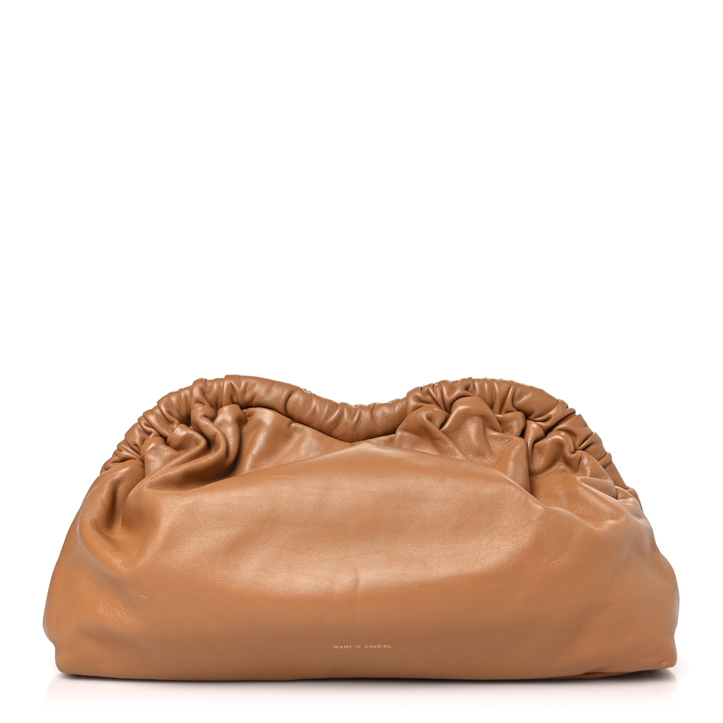 Lambskin Cloud Clutch Caramel