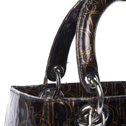Christian Dior Patent Ultimate Medium Lady Dior Brown 12 of 19