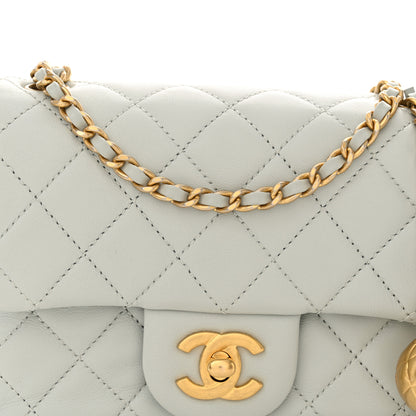 Chanel Lambskin Quilted Mini Pearl Crush Flap Light Grey 8 of 10