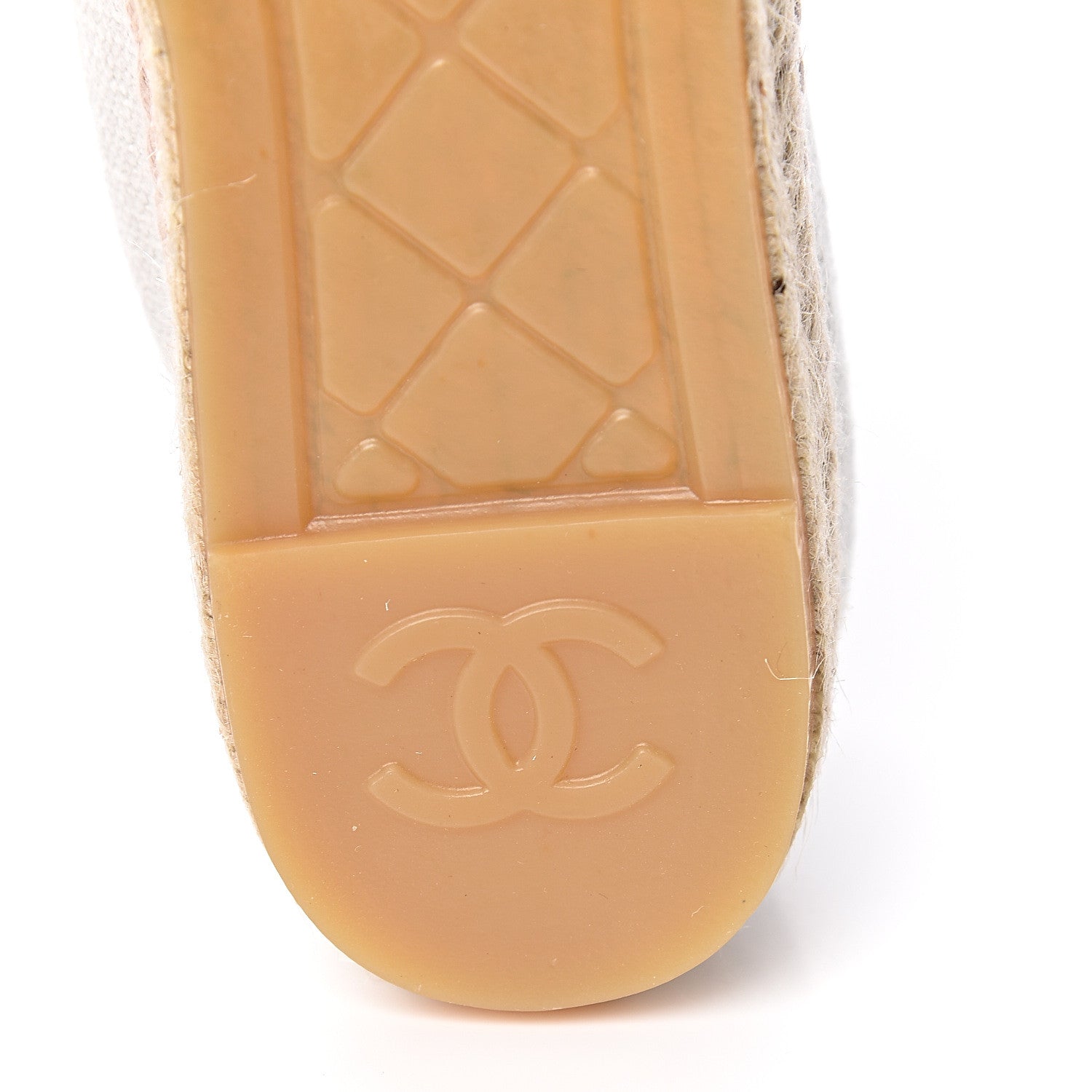 Chanel Linen CC Espadrilles 37 Beige Black 8 of 11