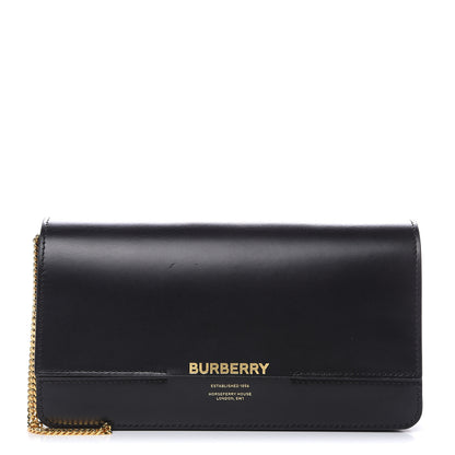 Burberry Calfskin Grace Chain Clutch Black 1 of 13