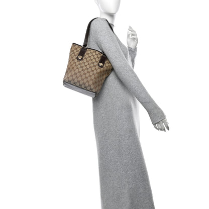 Gucci Monogram Small Charmy Tote Dark Brown 2 of 14