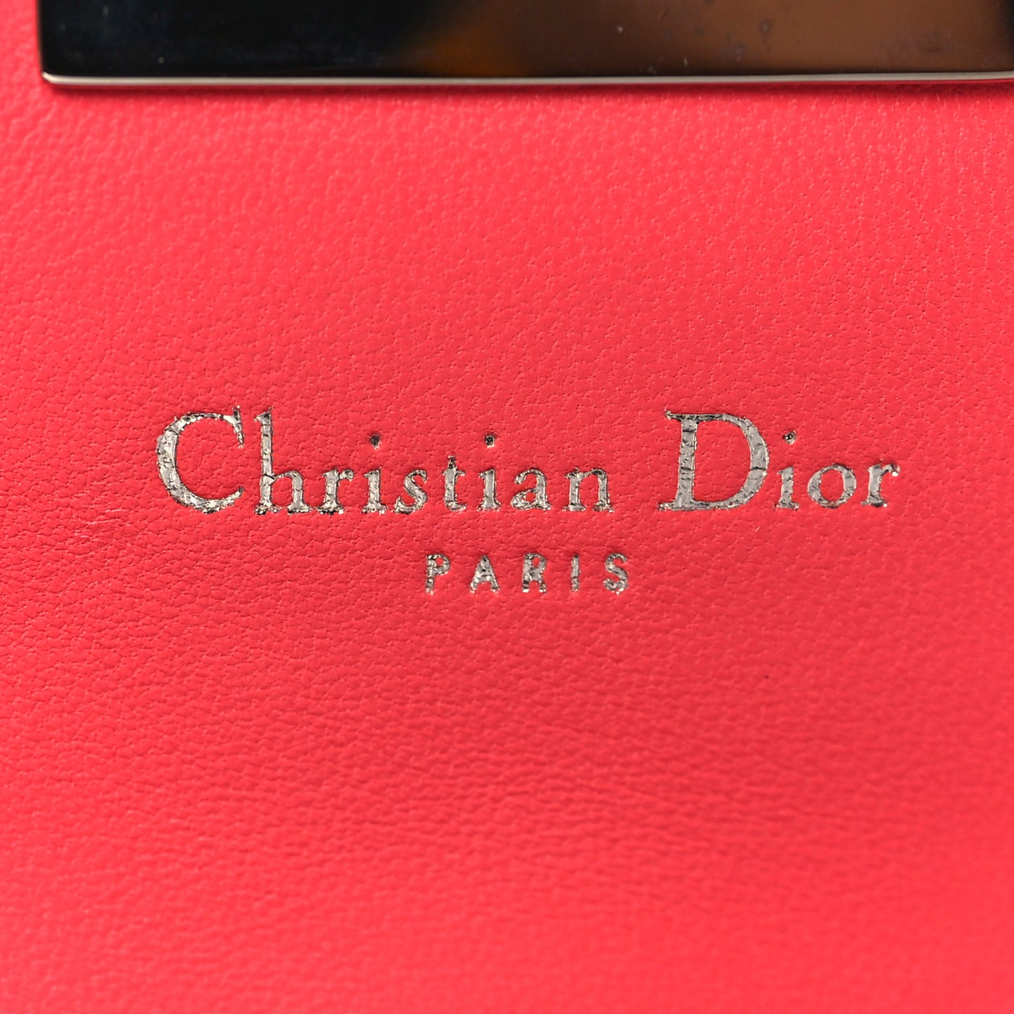 Lambskin Cannage Mini Miss Dior Promenade Pouch Corail