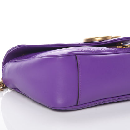 Gucci Calfskin Matelasse Small GG Marmont Shoulder Bag Shine Purple 5 of 9