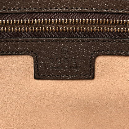 Gucci GG Supreme Monogram Textured Calfskin Web Medium Ophidia Shopping Tote Beige Ebony New Acero 6 of 10