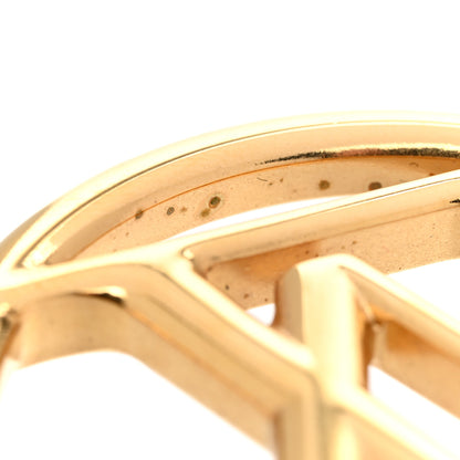 Louis Vuitton Metal Louise Hoop Earrings Gold 4 of 5