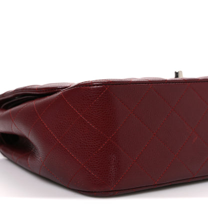 Chanel Caviar Quilted Jumbo Double Flap Dark Red 9 of 12