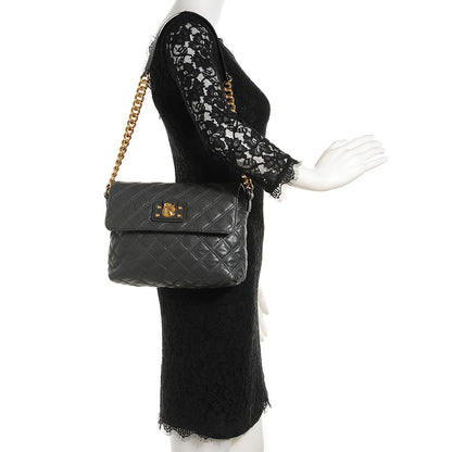 Marc Jacobs Lacquered Lambskin Quilted The Large Single Flap Dark Grey 2 of 11