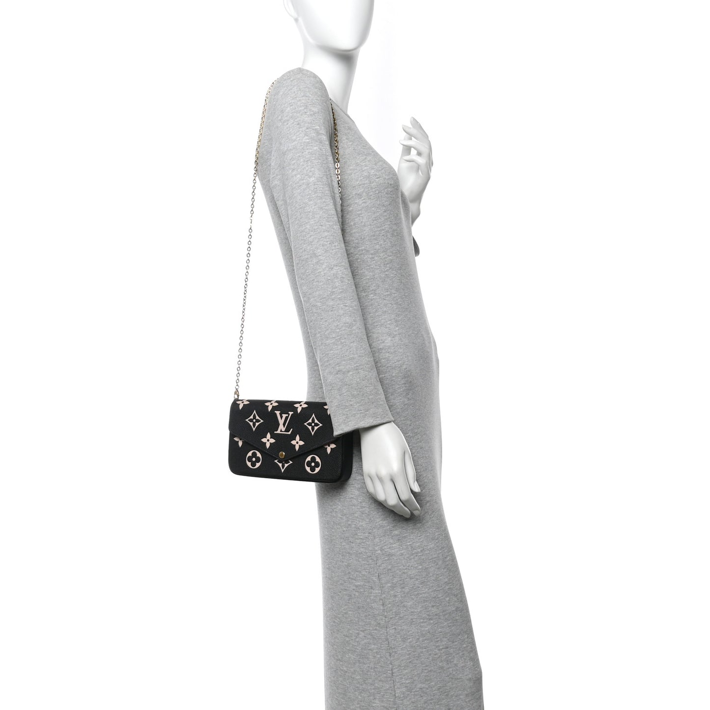Empreinte Monogram Giant Felicie Pochette Black Beige