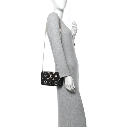 Louis Vuitton Empreinte Monogram Giant Felicie Pochette Black Beige 2 of 10