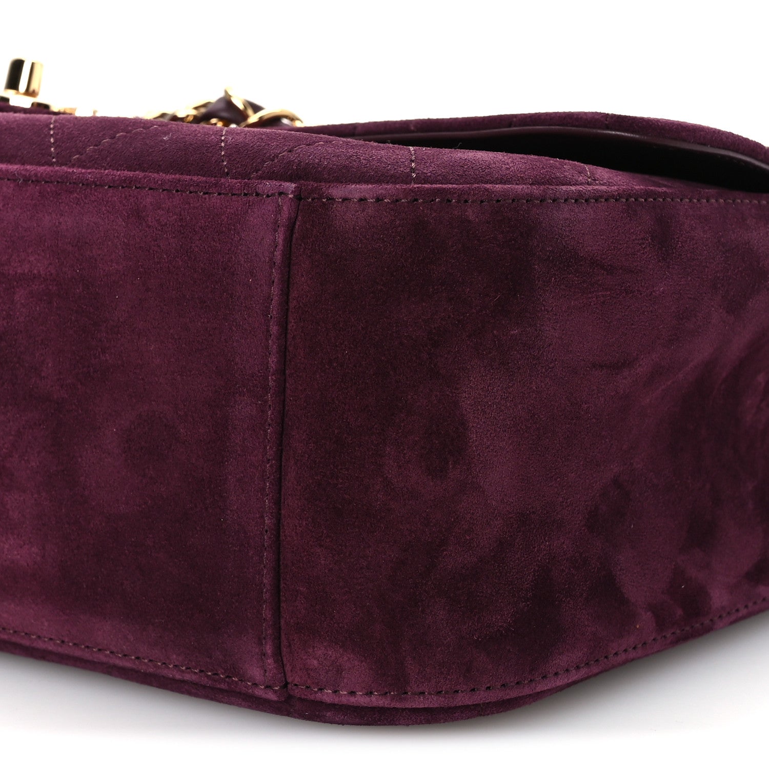 Chanel Suede Calfskin Small Souplissimo Maxi Flap Burgundy 10 of 11