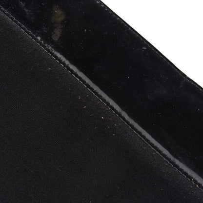Chanel Patent Jersey Shoulder Flap Bag Black 11 of 15
