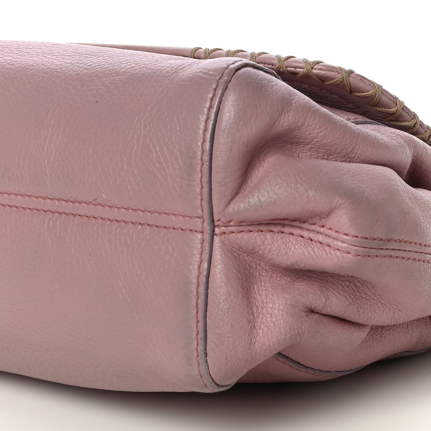 Grained Calfskin Shoulder Bag Pink