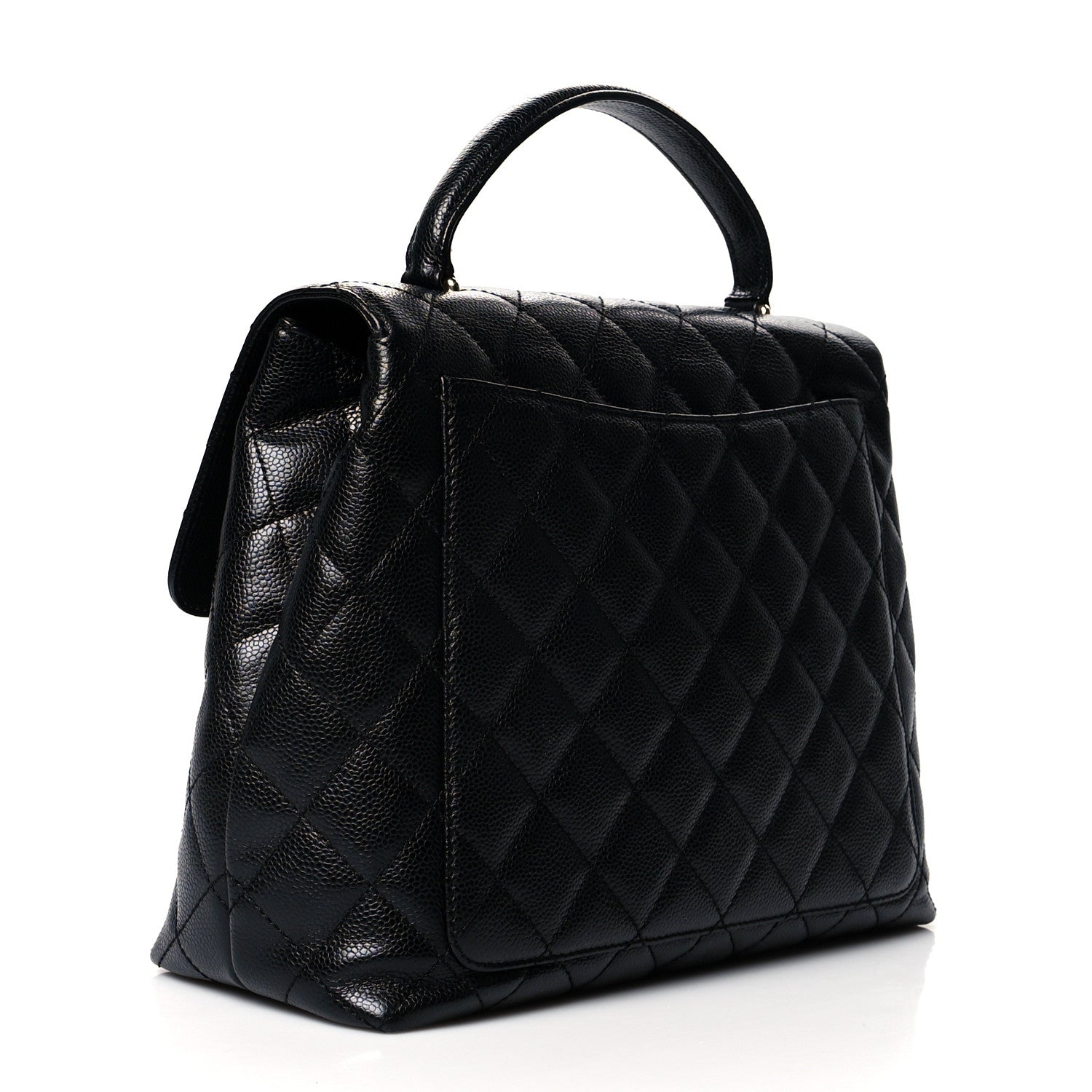 Chanel Caviar Quilted Jumbo Kelly Flap Black 3 of 13