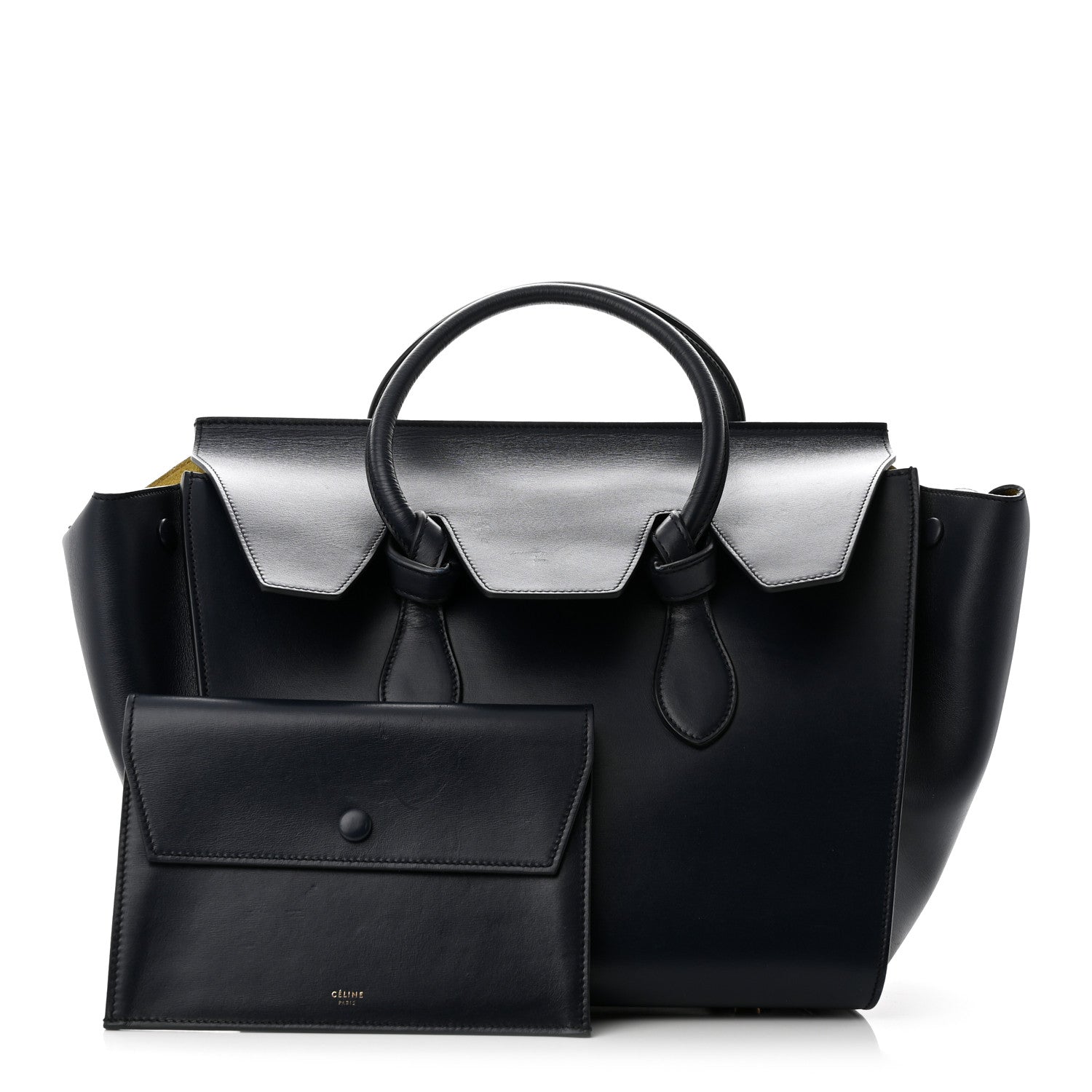 Celine Palmelato Calfskin Medium Tie Knot Tote Midnight 1 of 10