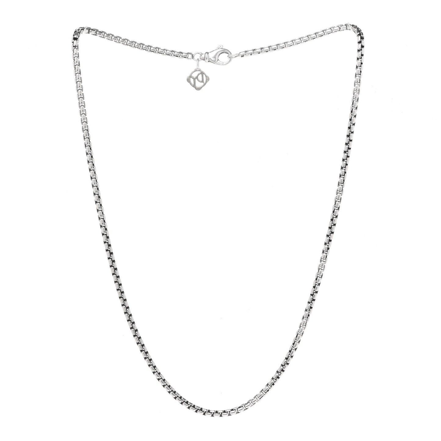 Sterling Silver 14K Yellow Gold 2.7mm Box Chain Necklace 16"
