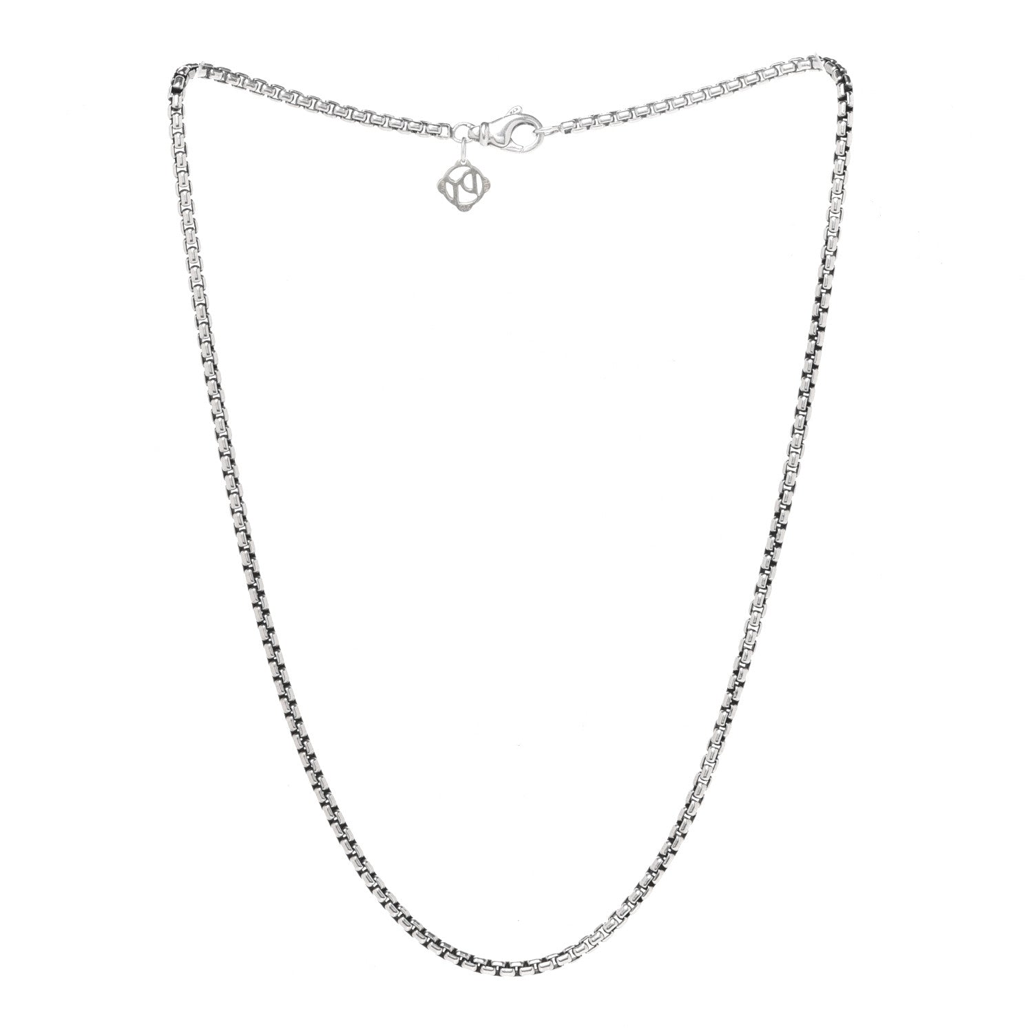 David Yurman Sterling Silver 14K Yellow Gold 2.7mm Box Chain Necklace 16" 3 of 4