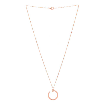 Cartier 18K Pink Gold Diamond Juste Un Clou Pendant Necklace 3 of 6