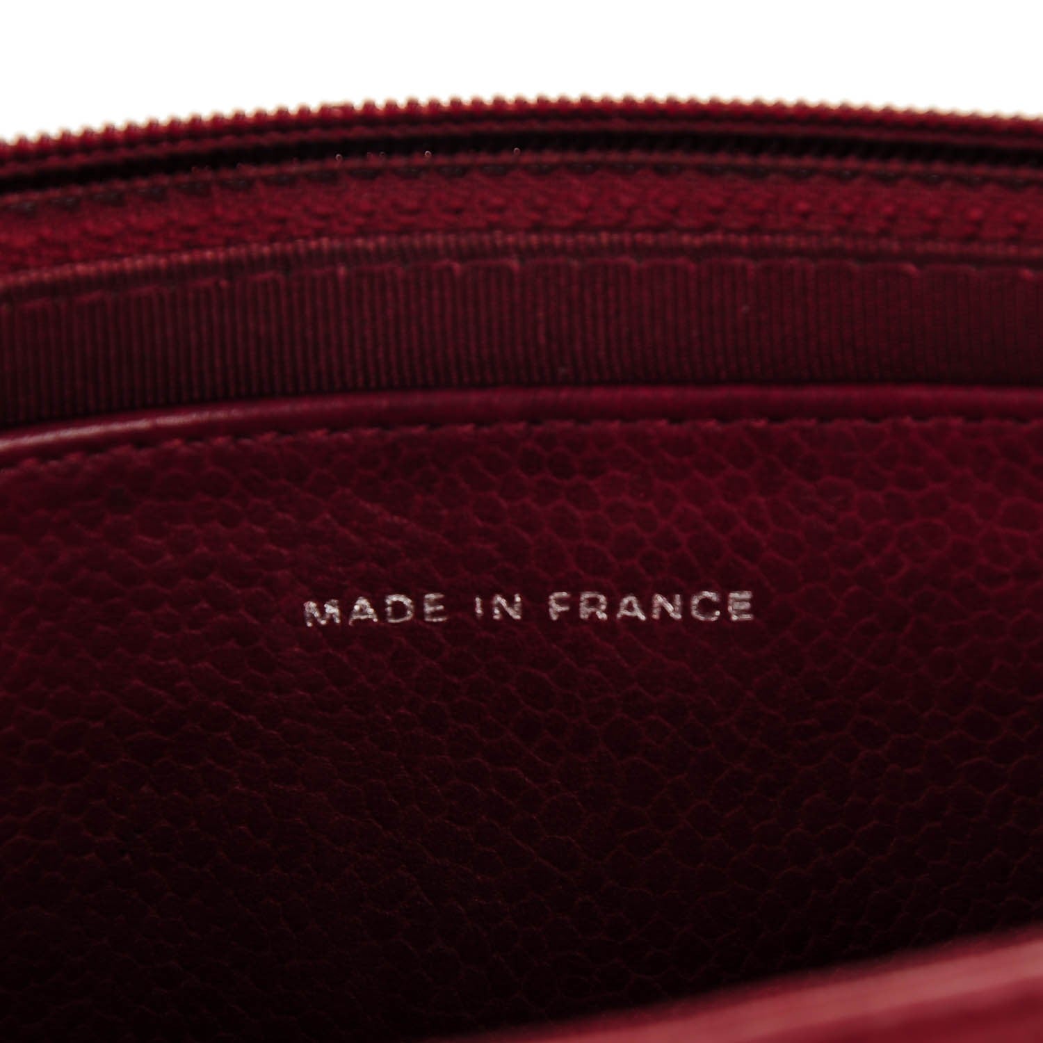 Chanel Caviar Half Moon Wallet On Chain WOC Dark Red 7 of 9
