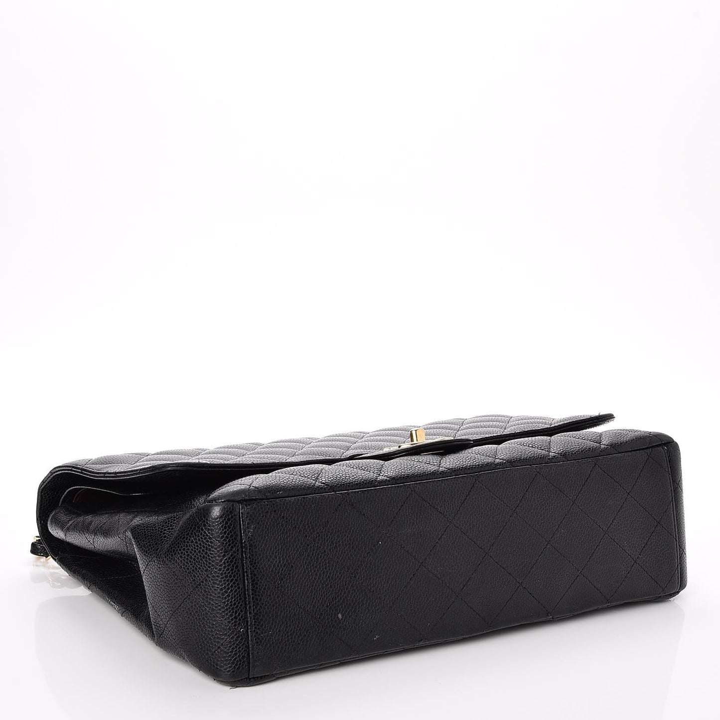 Caviar Quilted Maxi Double Flap Black