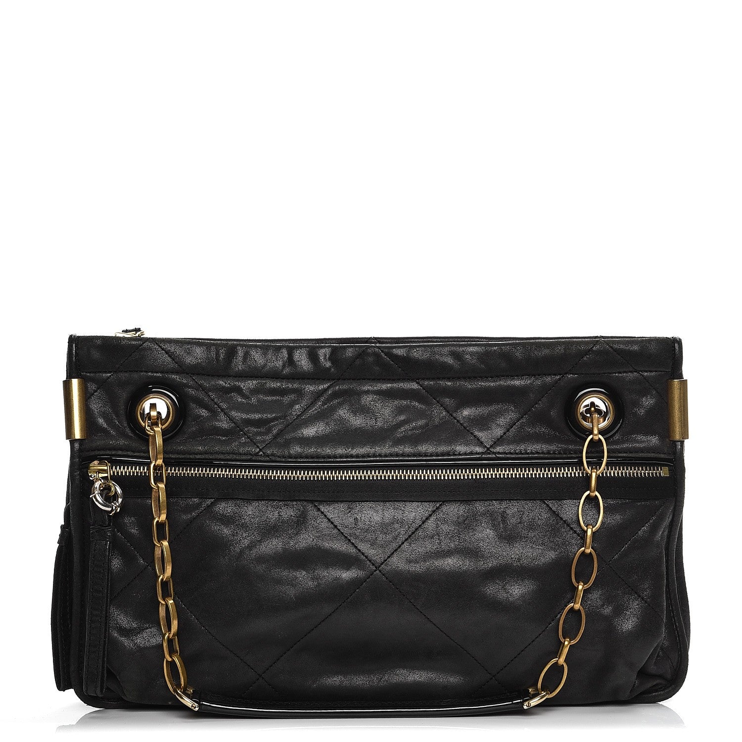 Lanvin Lambskin Quilted Medium Amalia Shoulder Bag Black 1 of 10