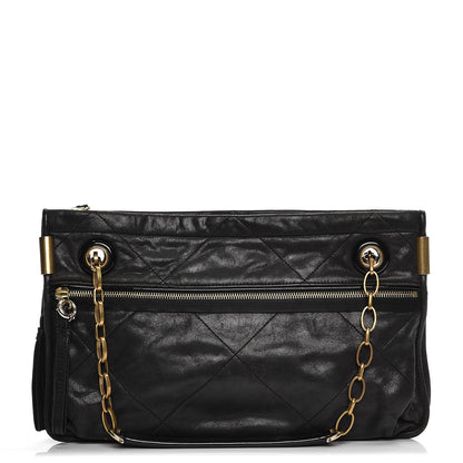 Lanvin Lambskin Quilted Medium Amalia Shoulder Bag Black 1 of 10