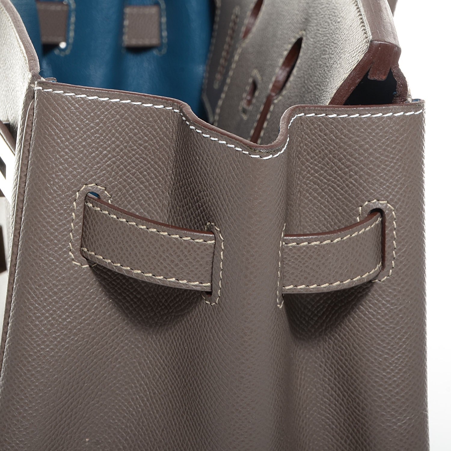 Hermes Epsom Candy Birkin 35 Etain Bleu Thalassa 10 of 23