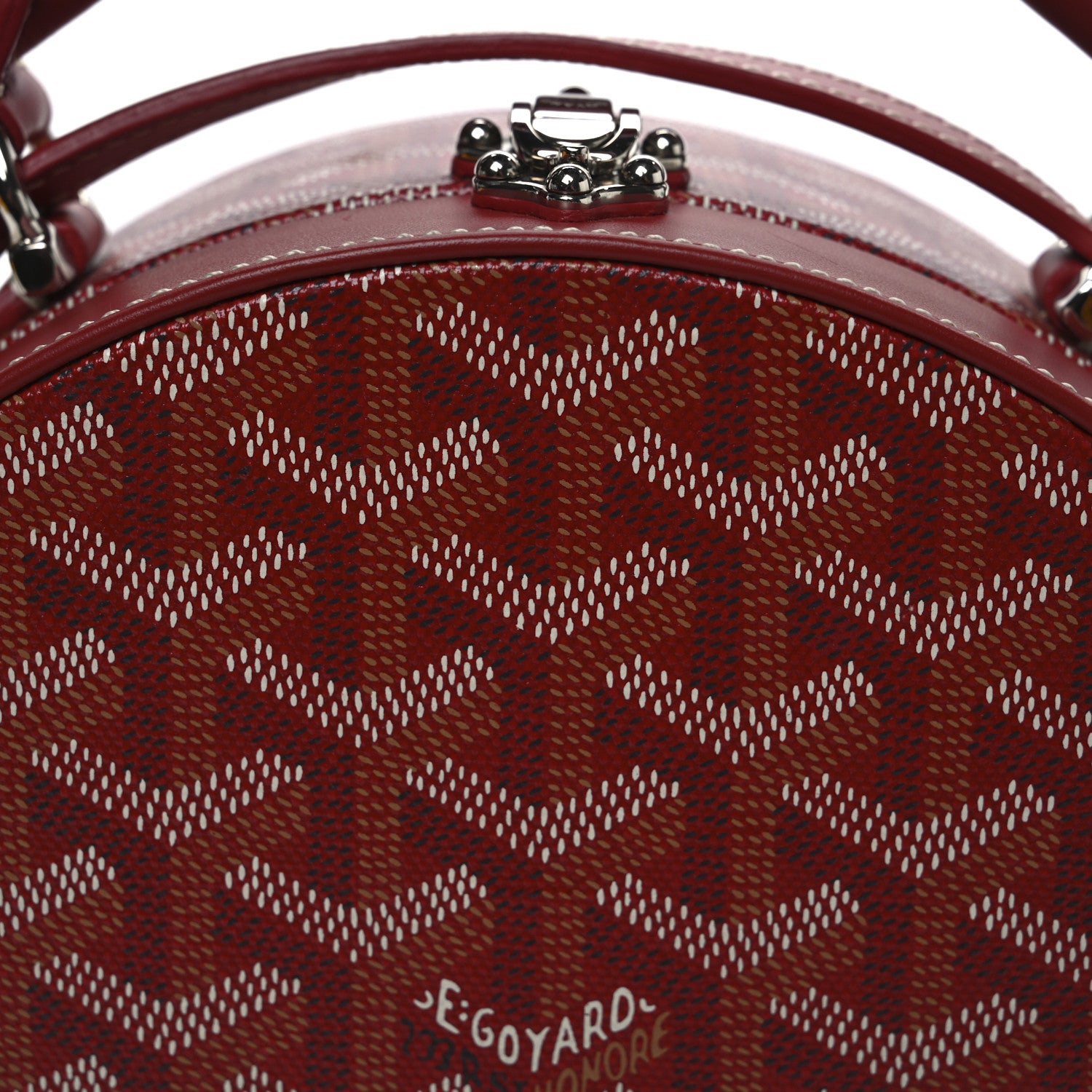 Goyard Goyardine Alto Hatbox Red 7 of 9