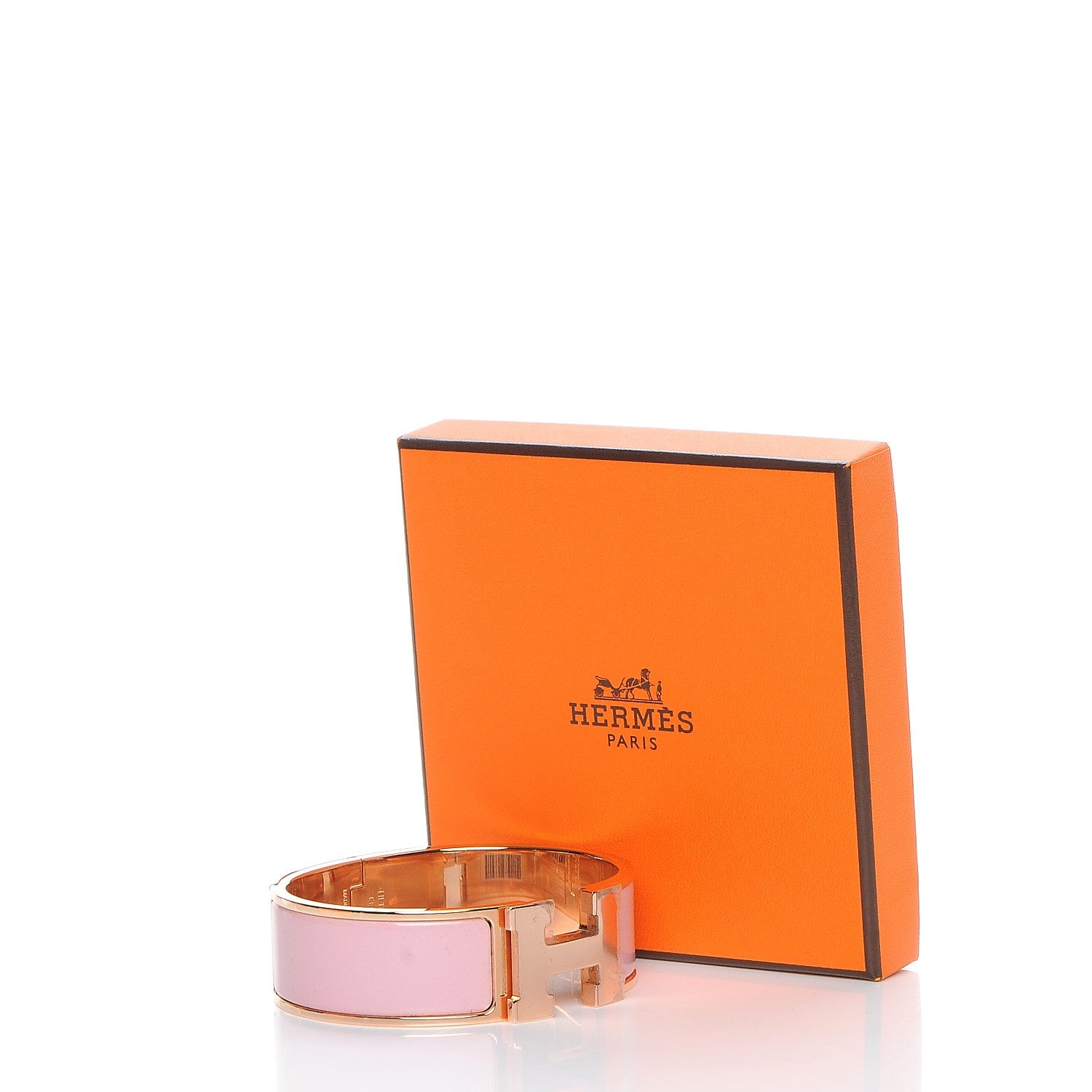 Hermes Enamel Wide Clic Clac H Bracelet GM Rose Nacarat 5 of 5