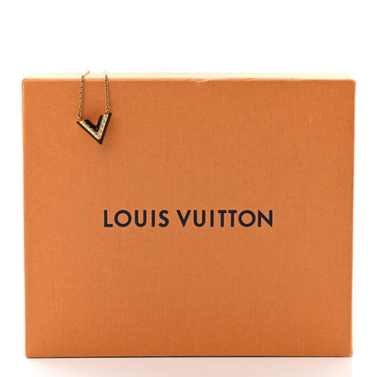 Louis Vuitton Essential Studded V Necklace Gold Black 7 of 7