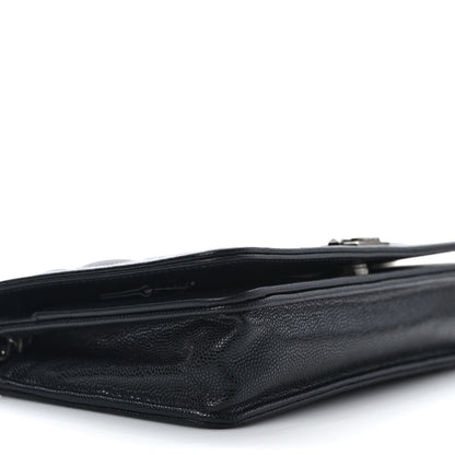 Chanel Caviar Quilted Boy Wallet On Chain WOC Black 5 of 12