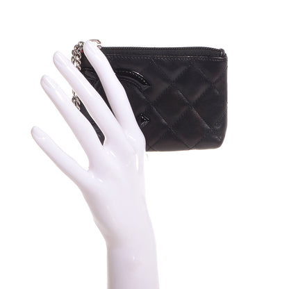 Chanel Calfskin Quilted Cambon Key Pouch Black 2 of 9