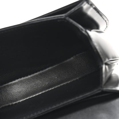 Celine Shiny Calfskin Triomphe Mini Besace Clea Black 5 of 9