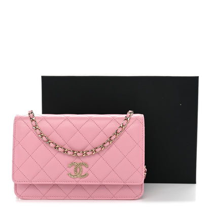 Chanel Caviar Quilted Multi Chain Wallet On Chain WOC Light Pink 11 of 11