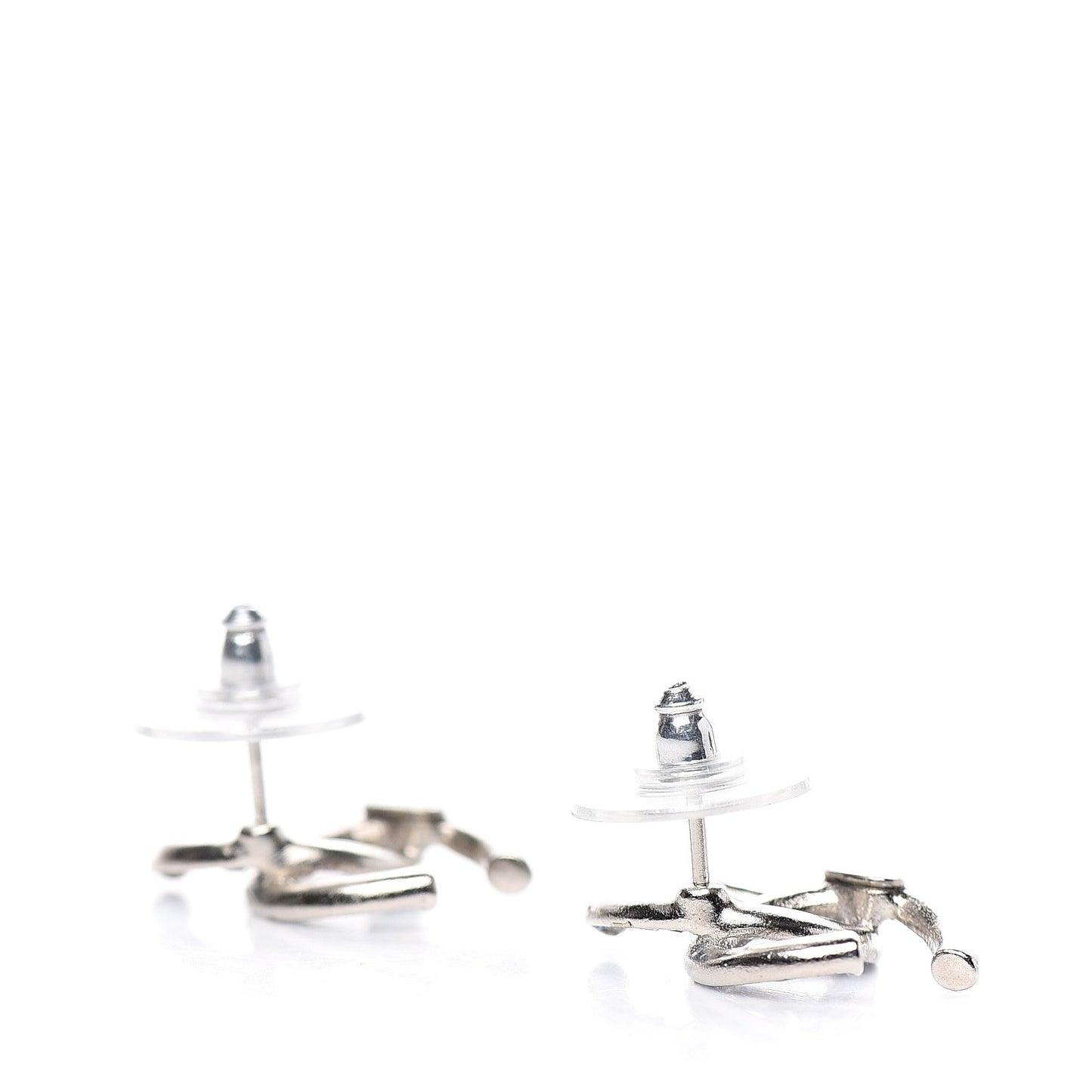 Crystal Baguette CC Earrings Blue