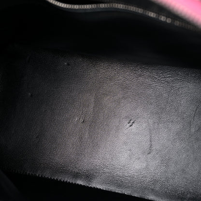 Balenciaga Signature Grained Calfskin Logo M Ville Top Handle Bag Rose Bubblegum Black 9 of 12