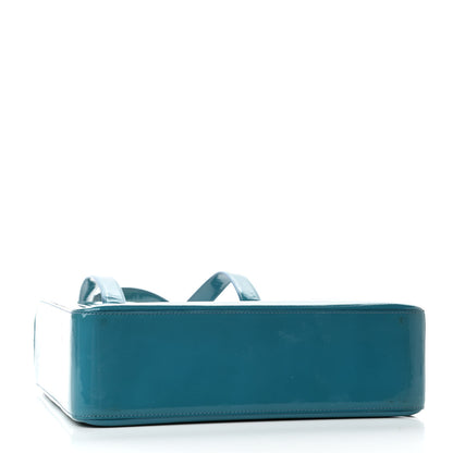 Chanel Patent Logo Tote Turquoise 3 of 4
