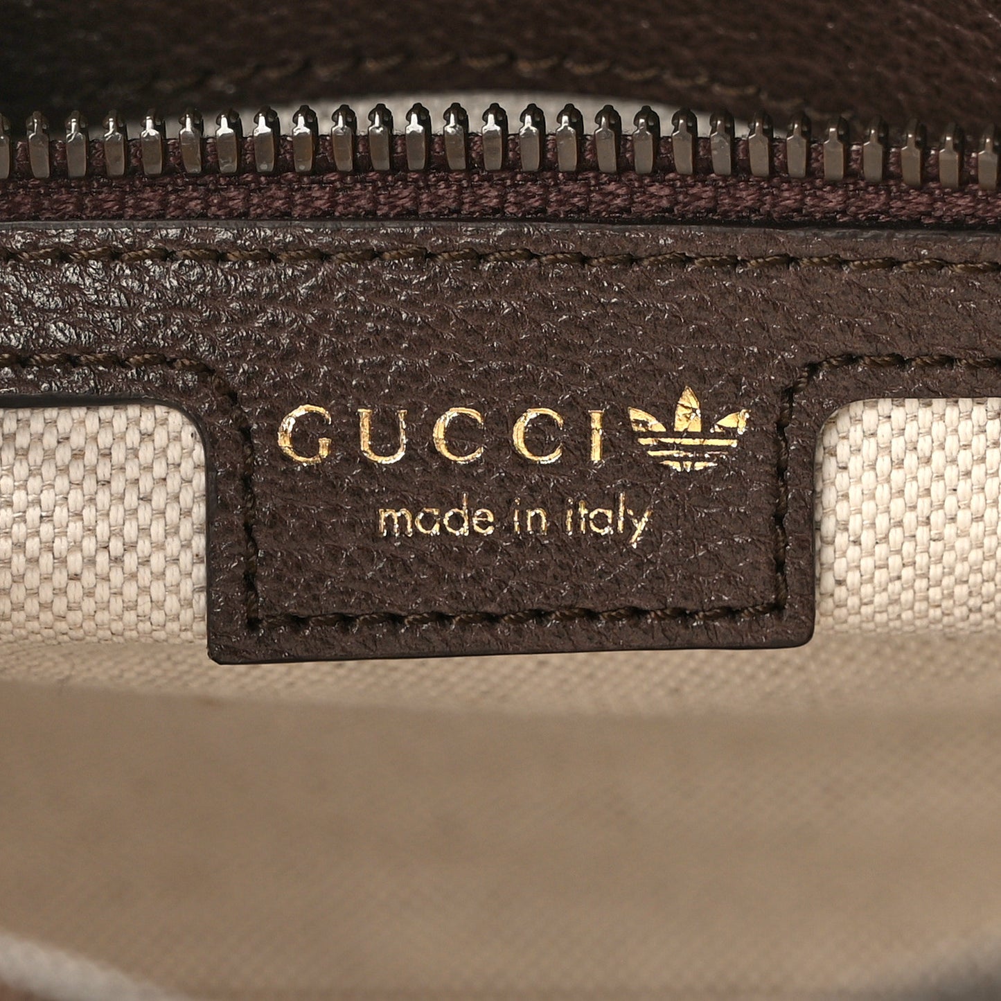 X ADIDAS Crystal Vintage Monogram Textured Dollar Calfskin Web Trefoil Logo Mini Bowling Bag Mid Natural Nut Off White New Acero