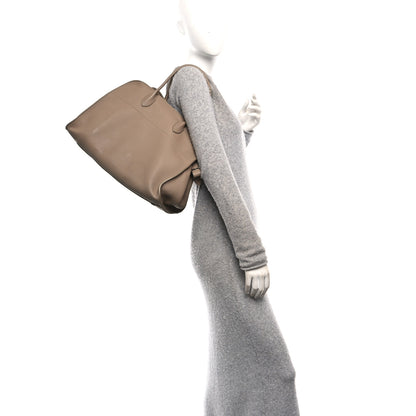 The Row Matte Grained Calfskin Soft Margaux 15 Dark Taupe 2 of 9