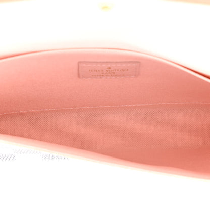 Louis Vuitton Damier Azur Pochette Felicie Chain Wallet Rose Ballerine 6 of 10