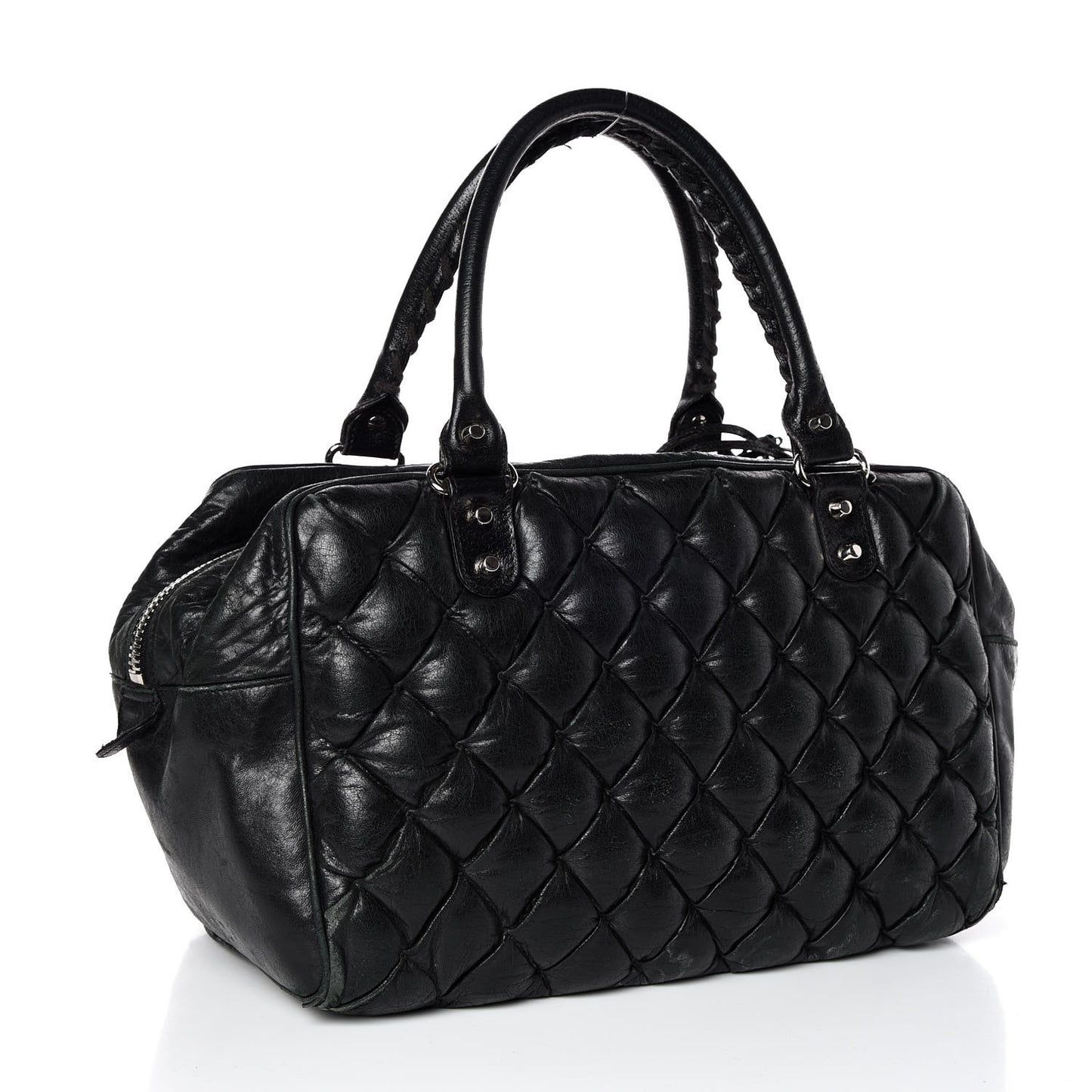 Chevre Quilted Matelasse MM Black