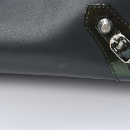 Balenciaga Smooth Calfskin Metallic Patent Giant 12 Silver Hardware City Vert Poker Fonce 11 of 12