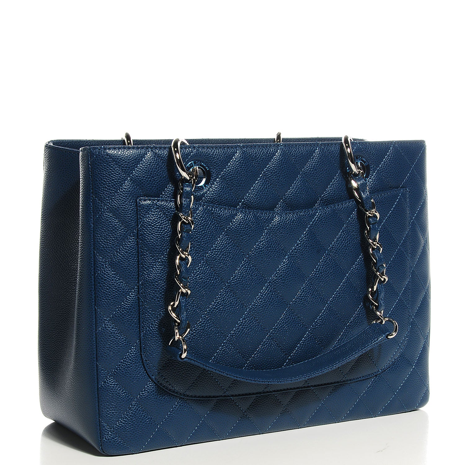 Chanel Caviar Grand Shopping Tote GST Dark Blue 3 of 8