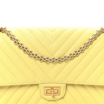 Chanel Sheepskin Chevron Quilted 2.55 Reissue 226 Flap Yellow 8 of 10