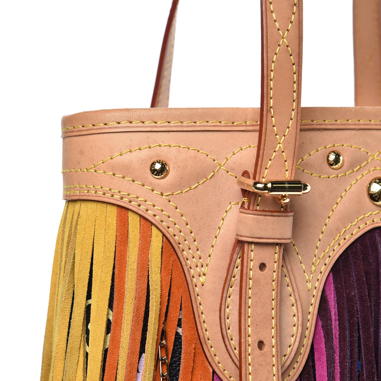 Louis Vuitton Monogram Multicolor Fringe Bucket Black 13 of 13