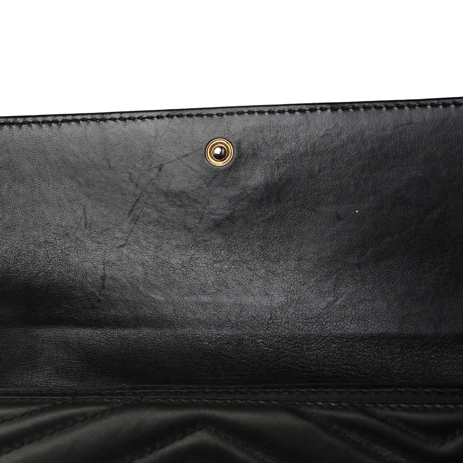 Gucci Calfskin Matelasse GG Marmont Continental Wallet Black 9 of 9